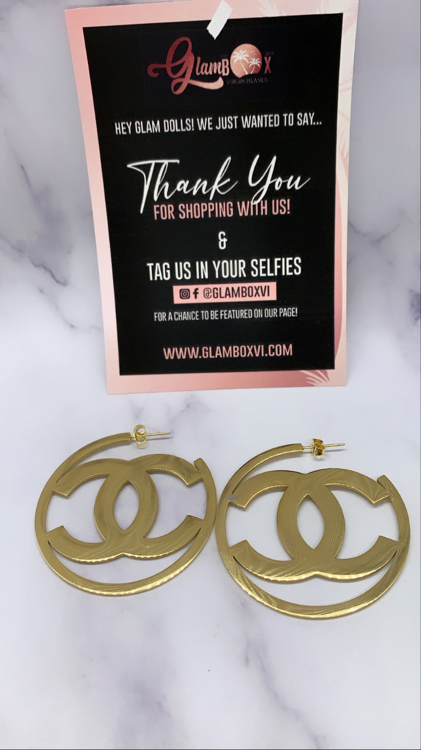 Chanel Inspired Hoops
