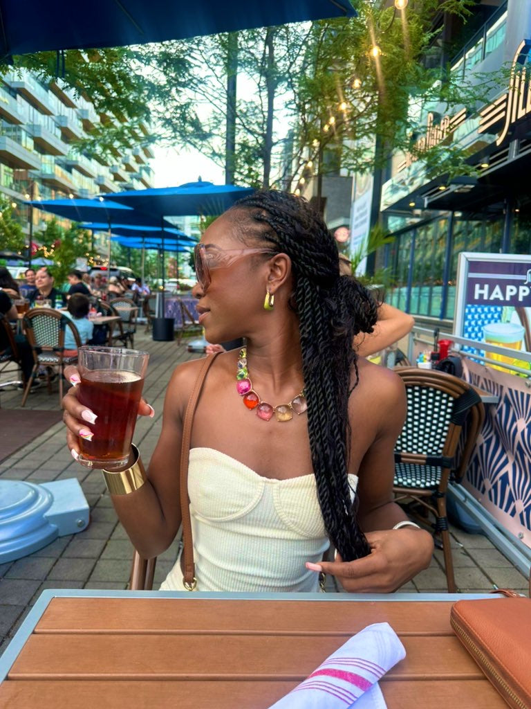 Rainbow Resin Necklace Set