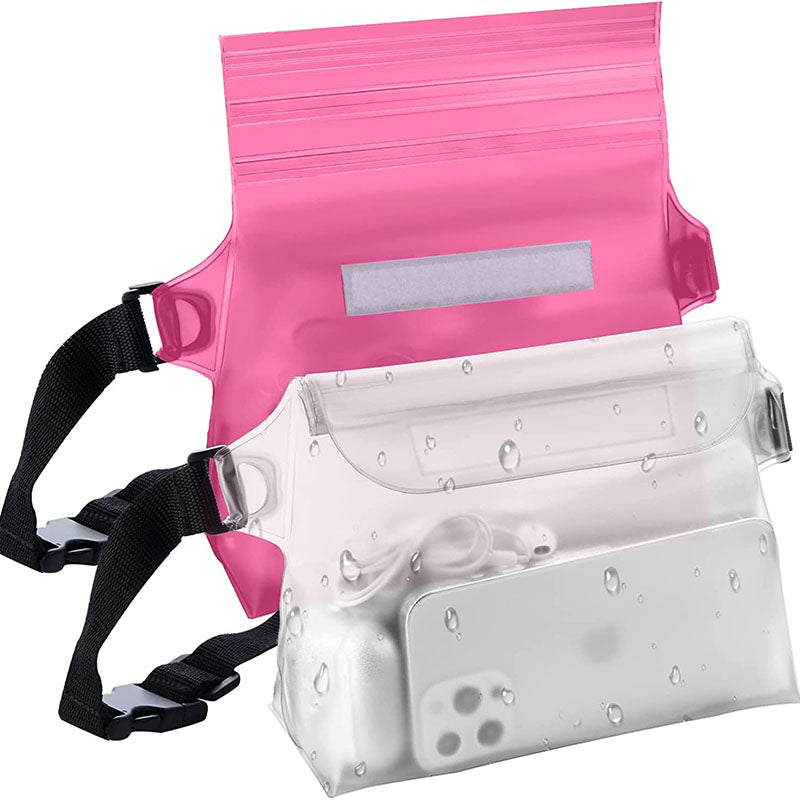 Pink waterproof floating phone pouch
