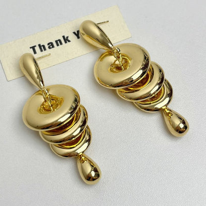 Disc Cascade Earrings