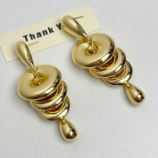 Disc Cascade Earrings