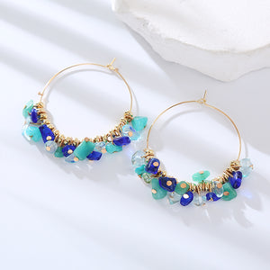 Open image in slideshow, Beautiful Day Hoop Earrings
