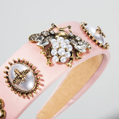Bee Rhinestones Pearl Headband