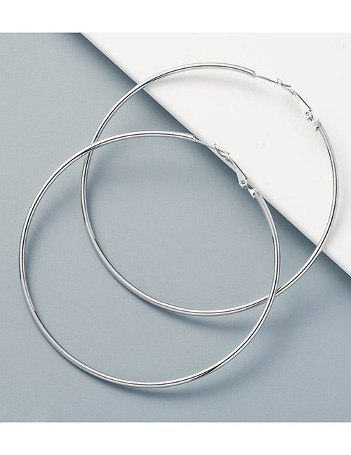 Classic Silver Hoops - LARGE