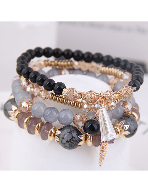 Capri Bracelet Set - Black
