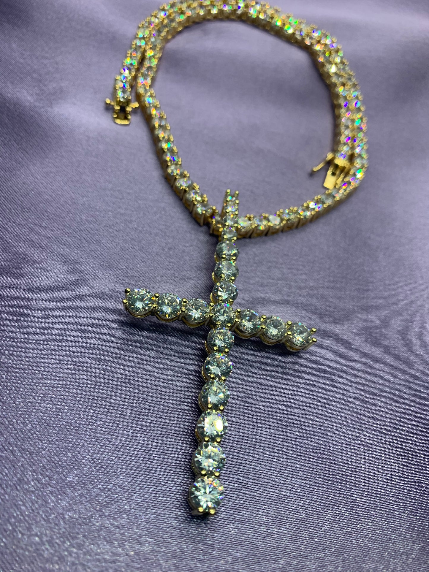 Icy Cross Necklace