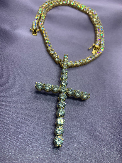 Icy Cross Necklace