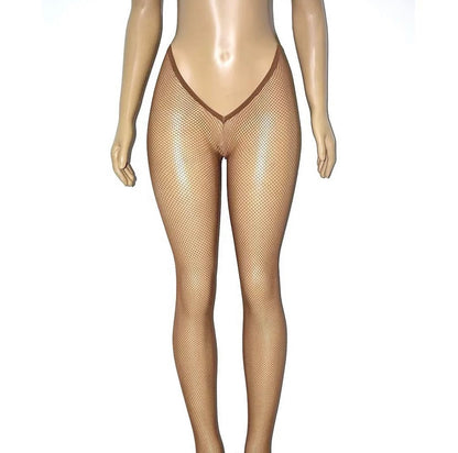 V-Cut Glitter Fishnets