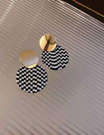Checkered Stud Earrings