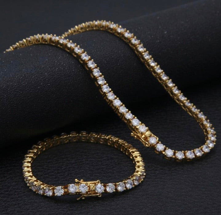 Diamond Gold Tennis Necklace