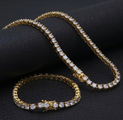 Diamond Gold Tennis Necklace